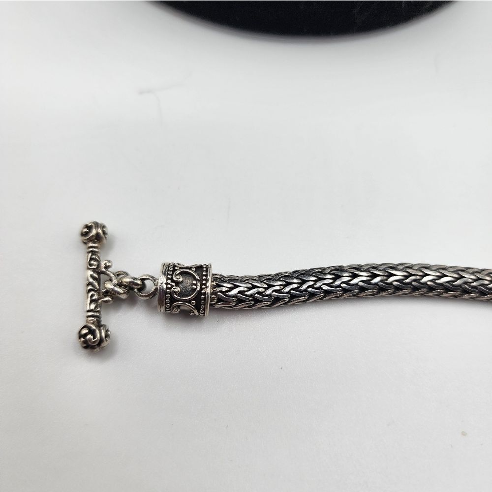 Sterling Silver Byzantine Toggle Bracelet 7" NWOT - Picture 5 of 6